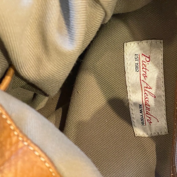 Pietro Alessandro Leather Bag Brien Crossbody Tote - Picture 6 of 9